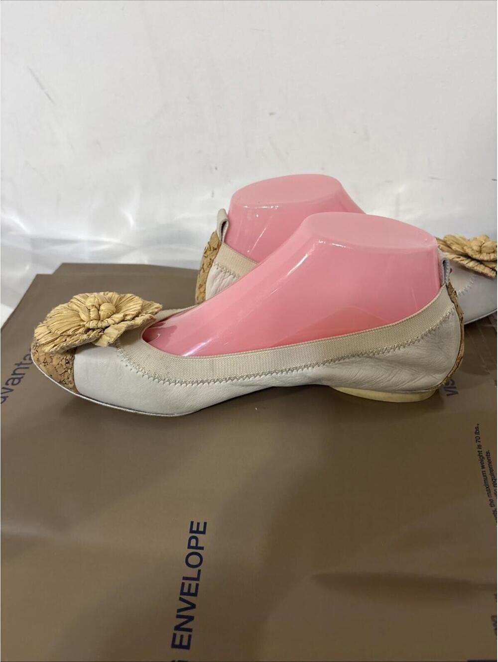 Chanel Lamskin Ballet Interlocking CC Logo Cork‎ Toe Flats 39 Beautiful - Picture 5 of 12